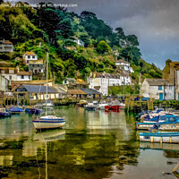 Buy canvas prints of "A Serene Reflection: Polperro Harbour" by Lee Kershaw
