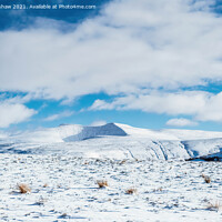 Buy canvas prints of Snow-Covered Peaks: Brecon's Wintry Majesty by Lee Kershaw