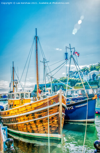 "Timeless Charm: Fishing Boats in Mevagissey" Picture Board by Lee Kershaw