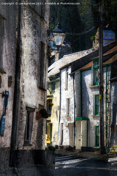 "An Enchanting Back Street in Polperro" Picture Board by Lee Kershaw