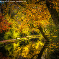 Buy canvas prints of Autumn on the Monmouthshire and Brecon Canal by Lee Kershaw