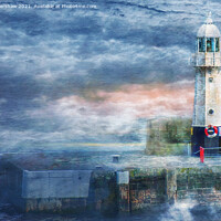Buy canvas prints of "Misty Morning at Mevagissey Lighthouse" by Lee Kershaw
