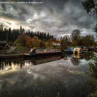 Buy canvas prints of "Twilight Serenity at Goytre Wharf" by Lee Kershaw