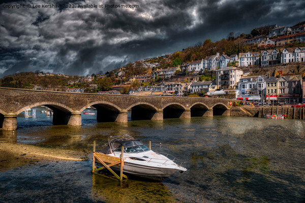 Looking across the river bridge into East Looe (Cornwall) Picture Board by Lee Kershaw