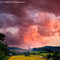 Buy canvas prints of "Radiant Ross-on-Wye: A Captivating Sunset" by Lee Kershaw