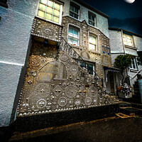 Buy canvas prints of Enchanting Moonlit Shell House in Polperro by Lee Kershaw