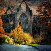 Buy canvas prints of "Autumn Symphony at Tintern Abbey" by Lee Kershaw