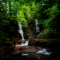Buy canvas prints of Enchanting Pwll-y-Wrach Waterfall by Lee Kershaw