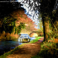 Buy canvas prints of Serene Pathway: A Tranquil Journey on the Monmouth by Lee Kershaw