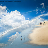 Buy canvas prints of "The Enchanting Union of Sky and Sea" by Lee Kershaw