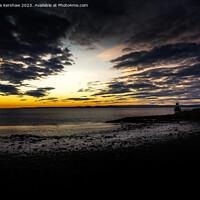 Buy canvas prints of 'Golden Glow: A Mesmerizing Sunset at Battery Poin by Lee Kershaw
