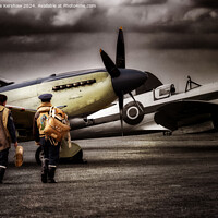 Buy canvas prints of Pilots, To Your Planes - Battle of Britain by Lee Kershaw