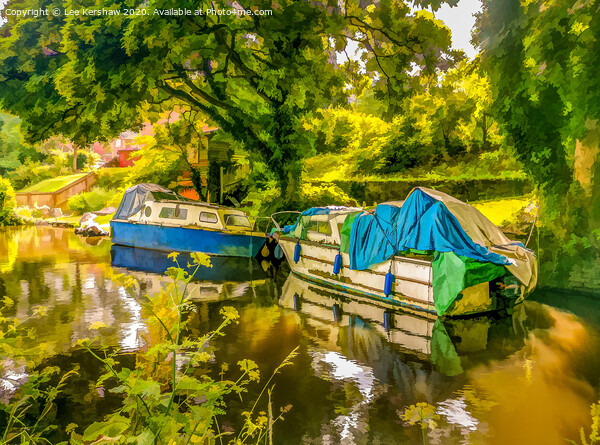 Canal Boats at Pontymoile Picture Board by Lee Kershaw