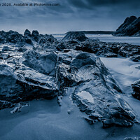 Buy canvas prints of Seascape in Blue by Lee Kershaw