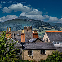 Buy canvas prints of Abergavenny and the Sugar Loaf Mountain by Lee Kershaw