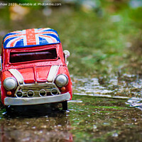 Buy canvas prints of Mini in the Rain by Lee Kershaw
