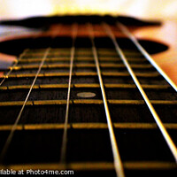 Buy canvas prints of Acoustic Guitar Frets by Fiona Williams