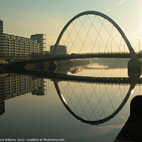 Buy canvas prints of Clyde Arc and Glasgow Clyde at sunrise by Fiona Williams