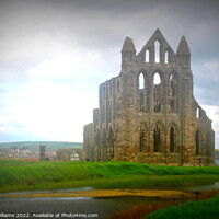 Buy canvas prints of Whitby Abbey ruina by Fiona Williams