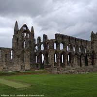 Buy canvas prints of Whitby Abbey ruins by Fiona Williams