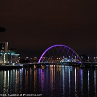 Buy canvas prints of Glasgow at night by Fiona Williams
