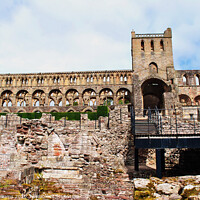 Buy canvas prints of Jedburgh Abbey ruins by Fiona Williams