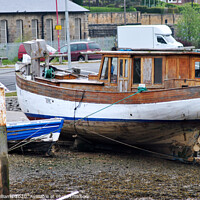 Buy canvas prints of Two boats at Whitby harbour by Fiona Williams