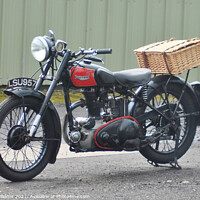 Buy canvas prints of Panther motorbike and basket by Fiona Williams