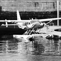 Buy canvas prints of Glasgow Sea Plane in Black and White by Fiona Williams