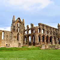 Buy canvas prints of Whitby Abbey Ruins by Fiona Williams