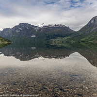 Buy canvas prints of Lake Stryn, Norway by Andy Dow