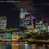 Buy canvas prints of City of London at night by Andy Dow