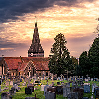 Buy canvas prints of Church yard catching the sun by Andy Dow