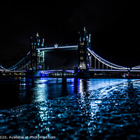 Buy canvas prints of Rainy night in London by Neil Porter