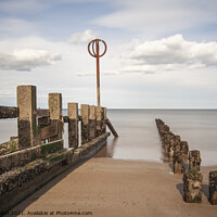 Buy canvas prints of Tranquil Coastal Beach Scene  - Aberdeen Scotland by Iain Gordon
