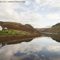 Buy canvas prints of White House overlooking Tranquil Loch Isle of Skye Scotland by Iain Gordon