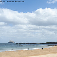 Buy canvas prints of North Berwick Beach and the Bass Rock  by Iain Gordon