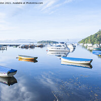 Buy canvas prints of Cool Blue - Boats on Loch Lomond Scotland by Iain Gordon