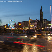 Buy canvas prints of Winter Market View - Princes Street Edinburgh Scotland  by Iain Gordon