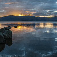 Buy canvas prints of Sunset over Loch Lomond Scotland by Iain Gordon