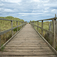 Buy canvas prints of Wooden Walkway - West Sands St Andrews Fife Scotland by Iain Gordon