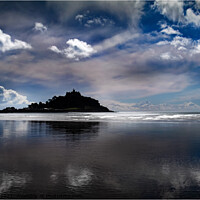 Buy canvas prints of St Michael's Mount and Beach by Alan Barker