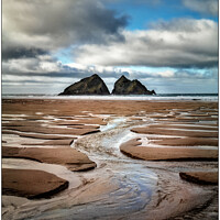 Buy canvas prints of Holywell Bay by Alan Barker