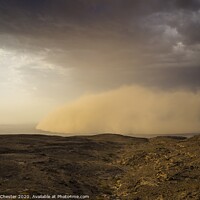 Buy canvas prints of A Mountain View Of A Rolling Sandstorm by Nigel Chester