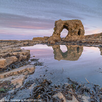 Buy canvas prints of Sea arch reflection  by jeff wilson