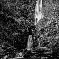 Buy canvas prints of Llanrhaeadr Ym Mochnant Waterfall by Roger Foulkes