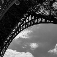 Buy canvas prints of Close up section of the Eiffel Tower. by Iain Cridland