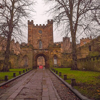 Buy canvas prints of Durham castle enterance  by Janet Kelly