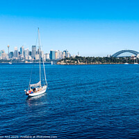 Buy canvas prints of Yacht in Sydney Harbour by Ross Aird