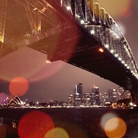 Buy canvas prints of Sydney Harbour Bridge at Night by Ross Aird
